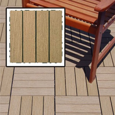 Eco-Friendly EternalWoodTM Composite Deck Tile