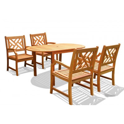 5-Piece Outdoor Wood Dining Set 18