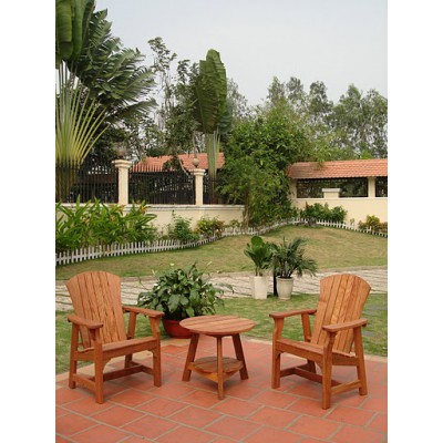 Outdoor Wood Conversation Set 