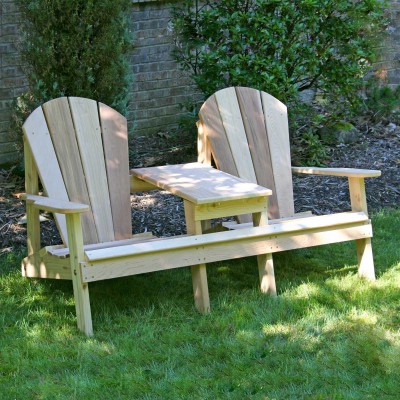 Cedar Adirondack Settee