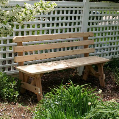 Cedar 5' Backed Bench