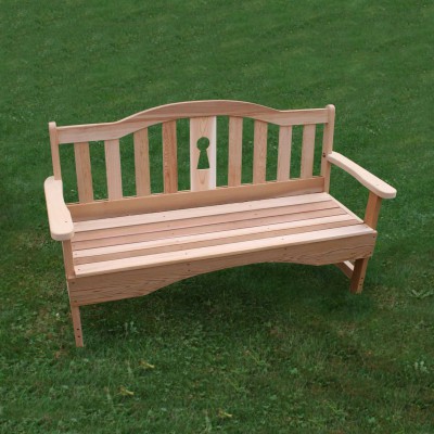 4' Cedar Keyway Garden Bench