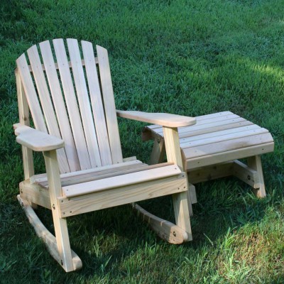 Cedar American Forest Adirondack Rocker & Side Table Set 