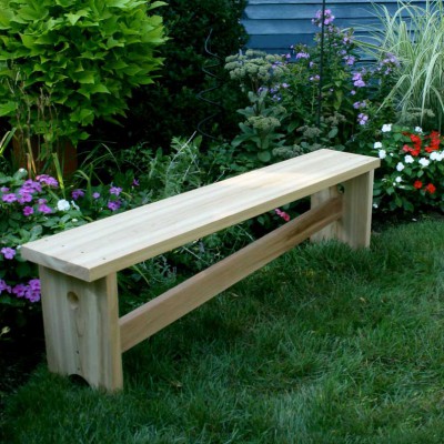 5' Cedar 1800 Traditional Bench w/ Slant Brace