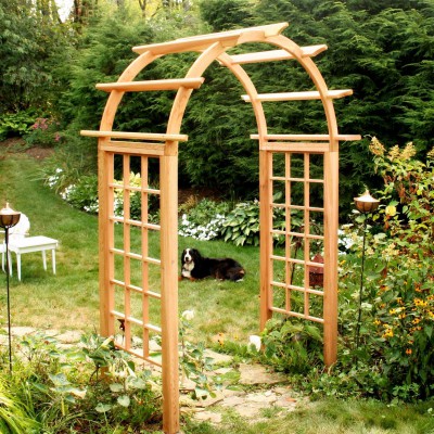 Cedar Arched Arbor - 54in  Opening