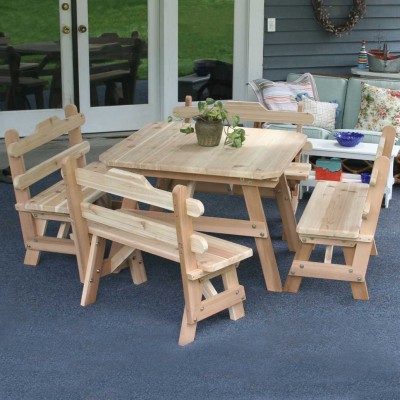 Cedar Four Square Dining Set