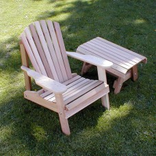 Cedar American Forest Adirondack Chair & Table Set