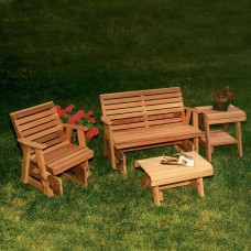 Cedar Rocking Classic Gliders & Tables Set