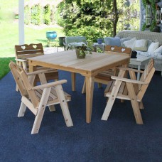 Cedar Country Hearts Dining Set